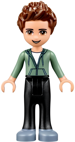 Минифигурка Lego Friends Ethan - Black Trousers, Sand Green Hoodie frnd240 U